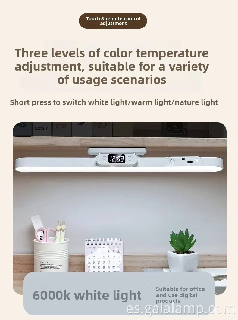 Lámpara de escritorio moderna con control remoto de carga magnética Modern Desk Lamp Magnet Charging Remote Control